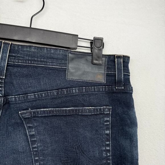 AG Adriano Goldschmied Jeans Men's 35x33 Blue Dark Wash Everett Slim Straight - Picture 7 of 11